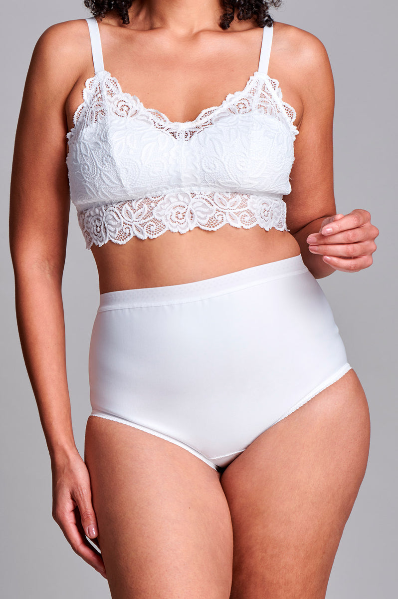 Suportx Female Hernia Support Girdles with Lace 2X-Large High Waisted  127-135cm White
