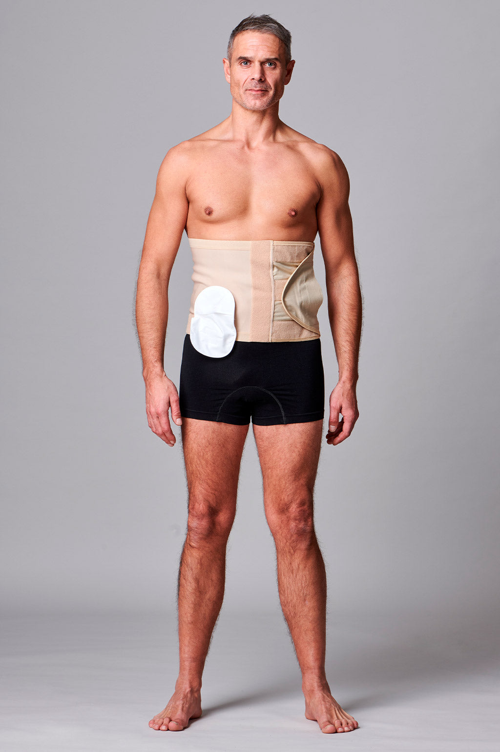 Unisex Adjustable Hole Anti Roll Ostomy Hernia Support Belt 26cm