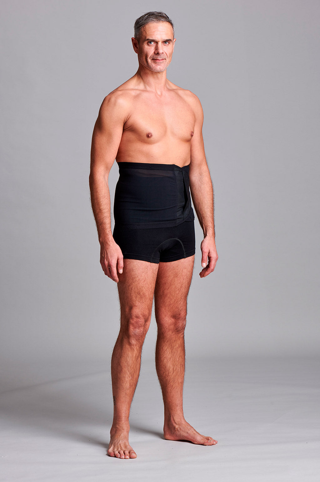 ORIONE Belly Button Hernia Belt With Leather Pad - Size 8 (105 Cm Waist), Post-Surgery Support
